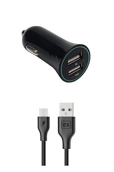 фото Автомобильное ЗУ/Exployd/micro USB/3.4А/2.4А+1А/2хUSB/чёрный/Classic/