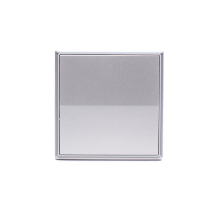 фото Универсальный беспроводной выключатель GRITT Elegance Titan Gray 1кл. серый (кинетический выключатель, блок с вилкой и розеткой) Gritt electric