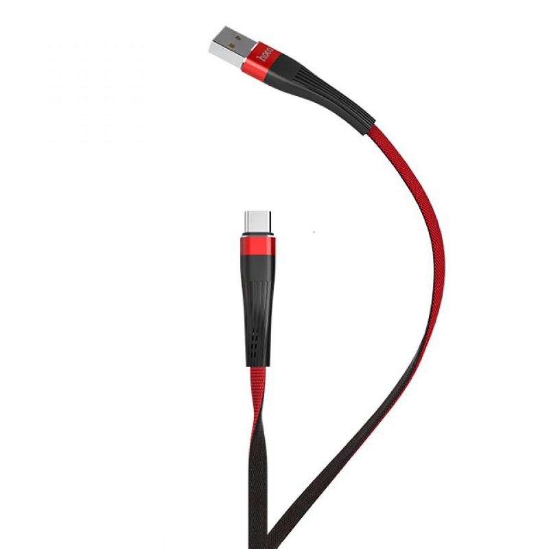 фото USB кабель Hoco U39 Slender MicroUSB, красный с черным