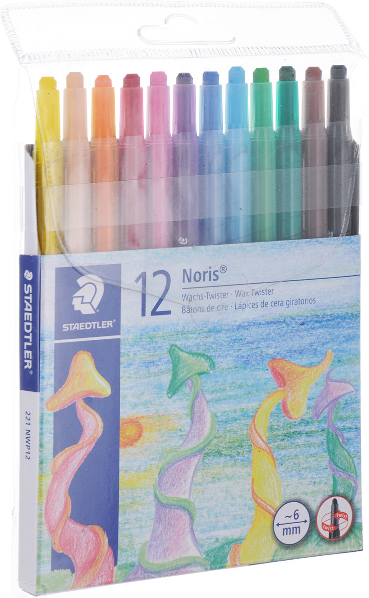 Staedtler Мелок восковой Noris Club 12 цветов 221NWP12 Staedtler Мелок восковой Noris Club 12 цветов 221NWP12
