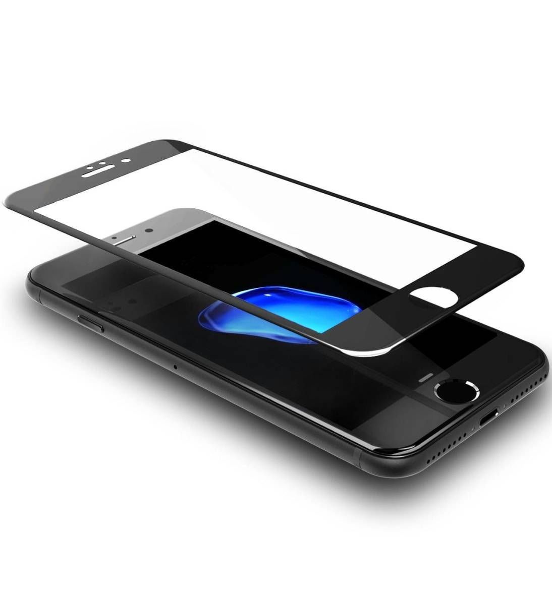 фото Защитное стекло Iphone 8plus противоударное ультратонкое черное Нет бренда