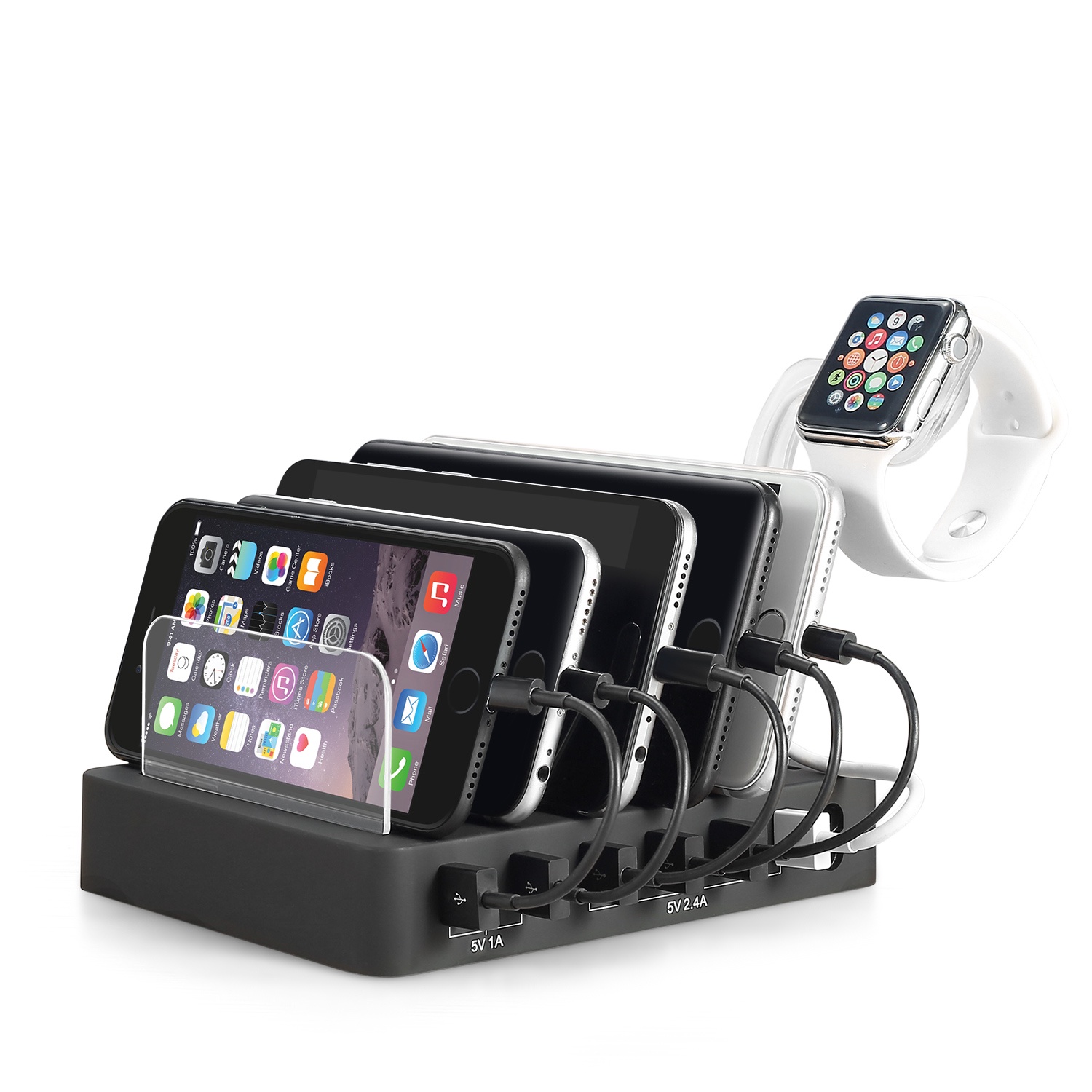 фото Зарядное устройство для телефонов, планшетов, часов Coffeesoft LМК-PW008В, 6 выходов, черный