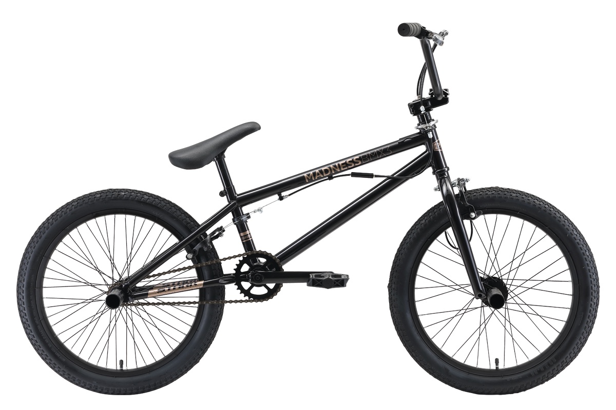 фото Велосипед STARK Madness BMX 3 2019 one чёрный/золотистый