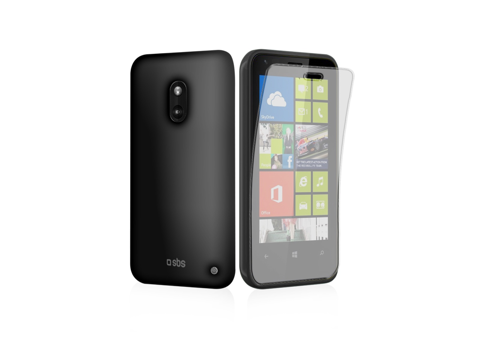 фото Чехол SBS для Nokia Lumia 620 (черный) + пленка защитная