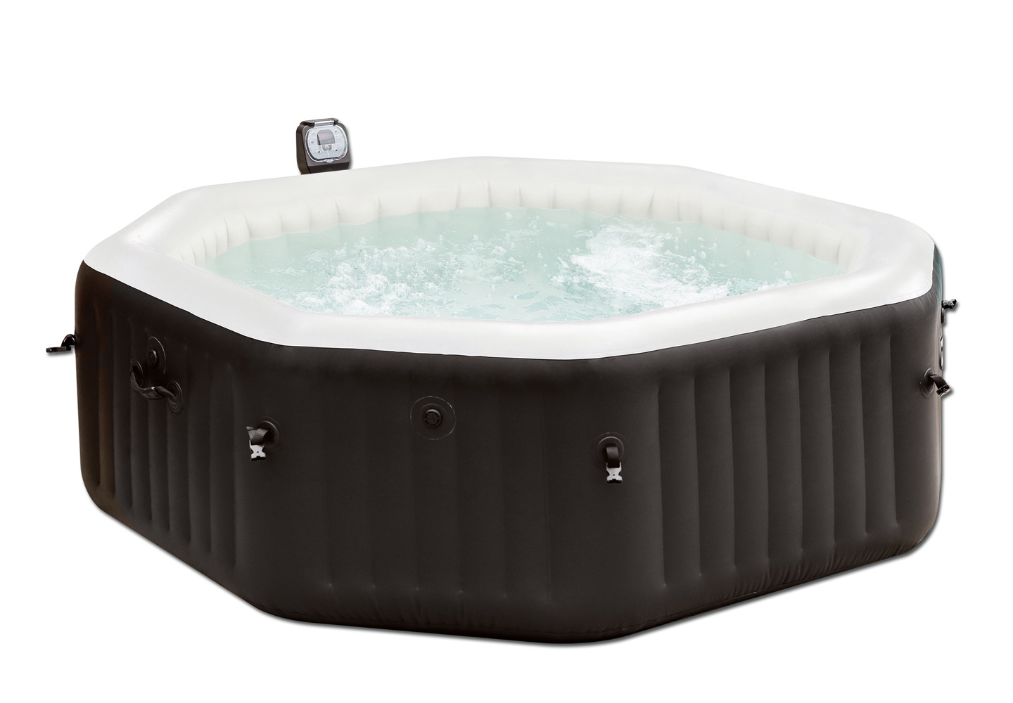 фото Надувной бассейн INTEX PURESPA JET AND BUBBLE DELUXE SET восьмиугольный, 201х201х71 см, струйный/пузырьковый массаж