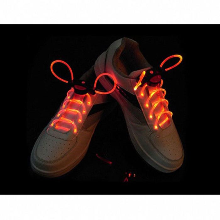 фото Шнурки с LED подсветкой (цвет красный) Нет бренда
