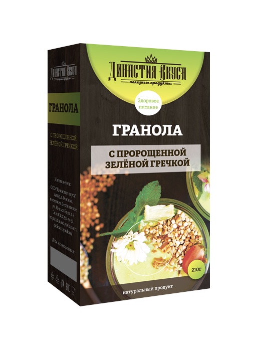 фото Гранола Династия Вкуса с пророщенной зеленой гречкой