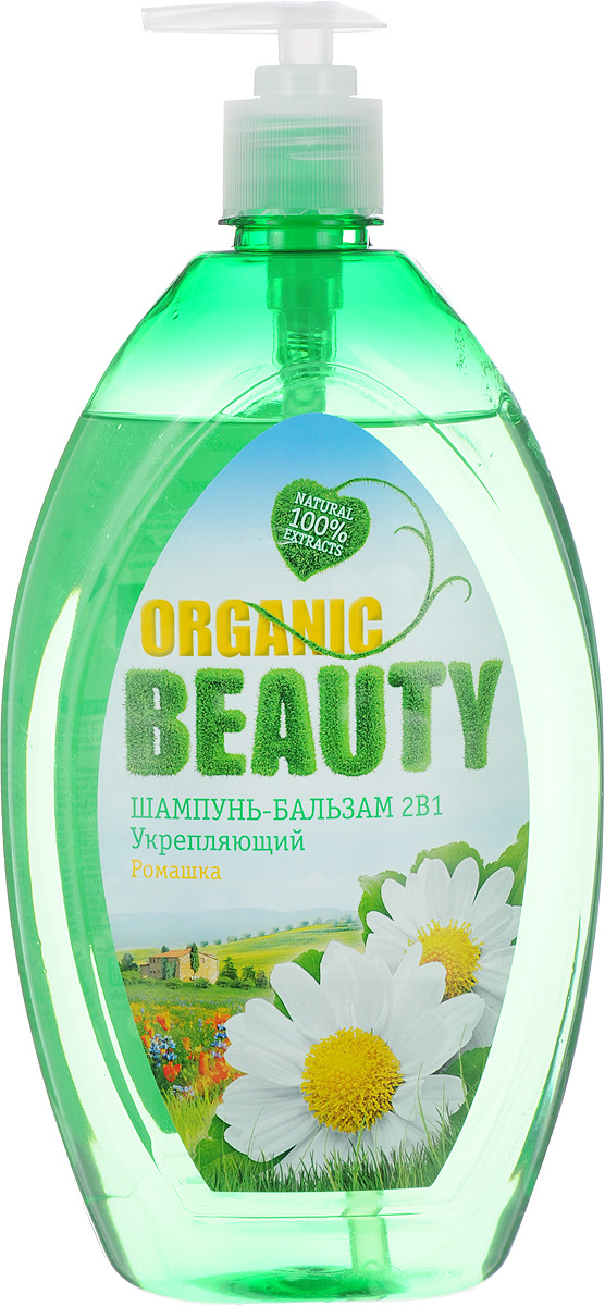 фото Шампунь-бальзам для волос 2в1 Organic Beauty "Укрепляющий", 1 л
