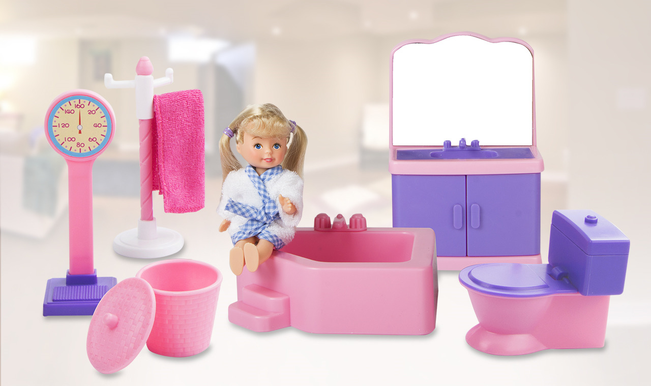 фото Игровой набор с куклой Paula Мой дом, ванная