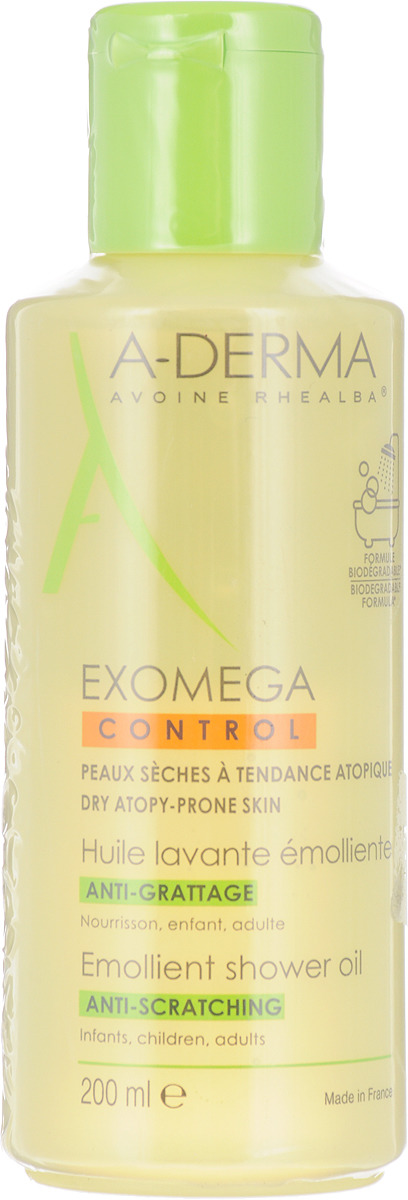 фото Масло косметическое A-Derma Exomega Control для душа, смягчающее, 200 мл