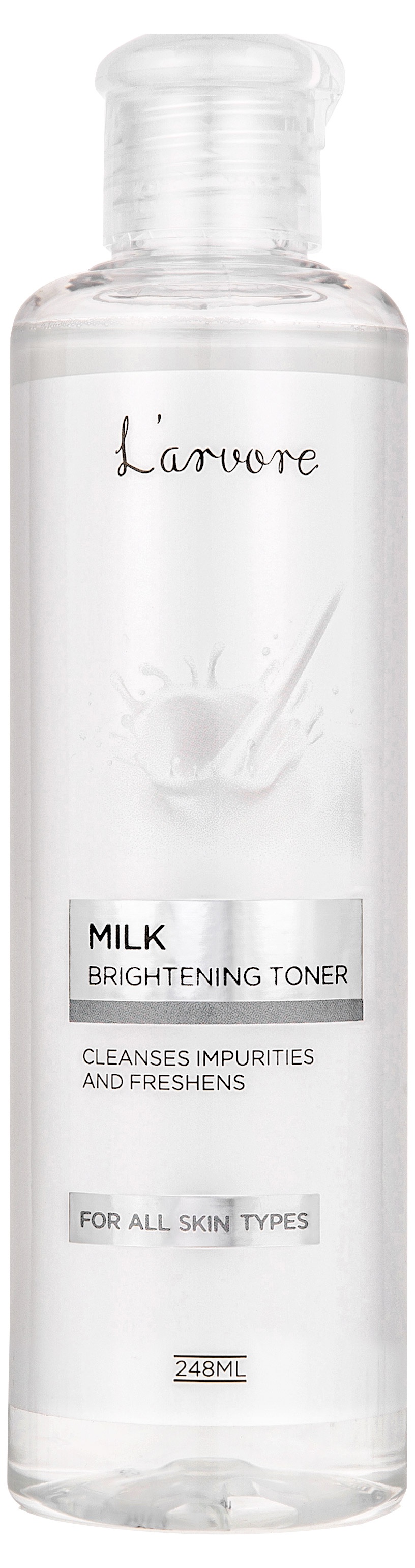 фото Тонер питательный с молочными протеинами L'arvore "MILK BRIGHTENING TONER", 248 мл