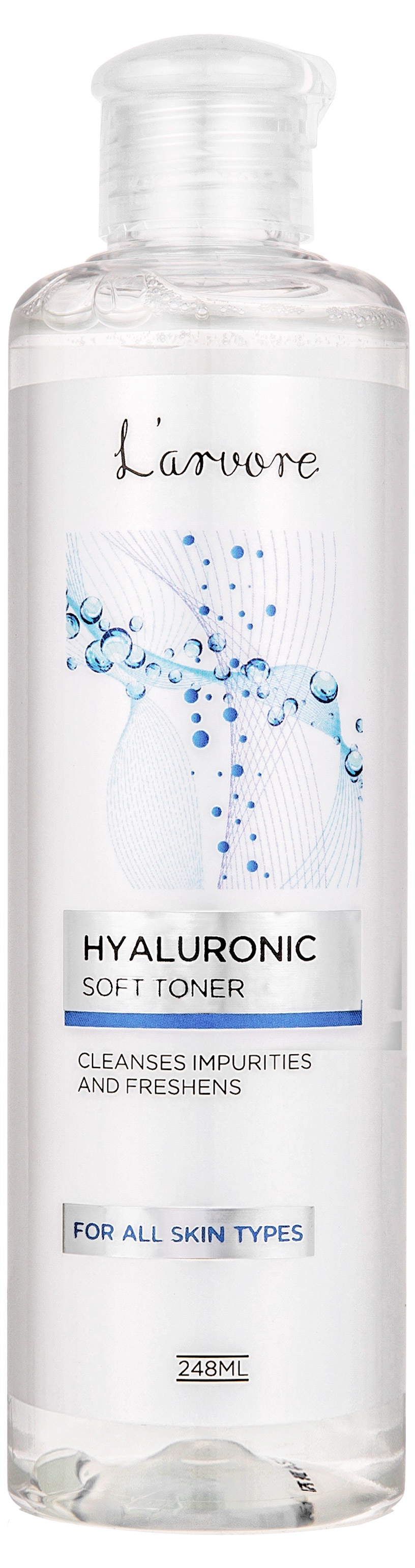 фото Тонер увлажняющий с гиалуроновой кислотой L'arvore "HYALURONIC SOFT TONER", 248 мл.