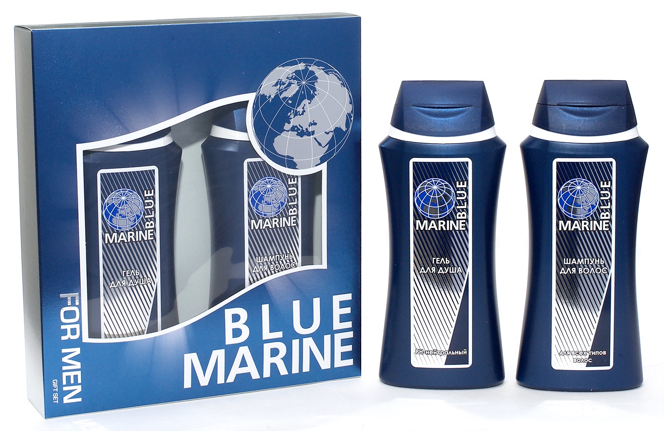 фото Подарочный набор FESTIVA Blue Marine (Шампунь 250 мл. + Гель для душа 250 мл.) мужской