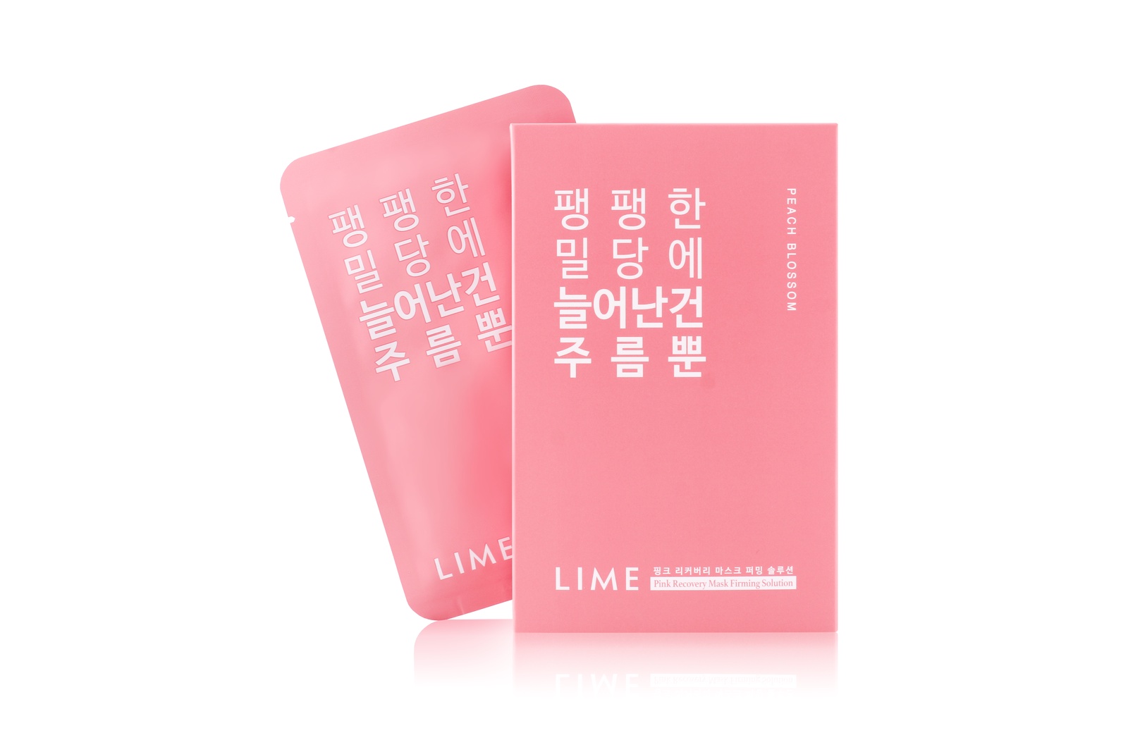 фото LIME. Тканевая маска PINK RECOVERY MASK FIRMING SOLUTION PEACH BLOSSOM