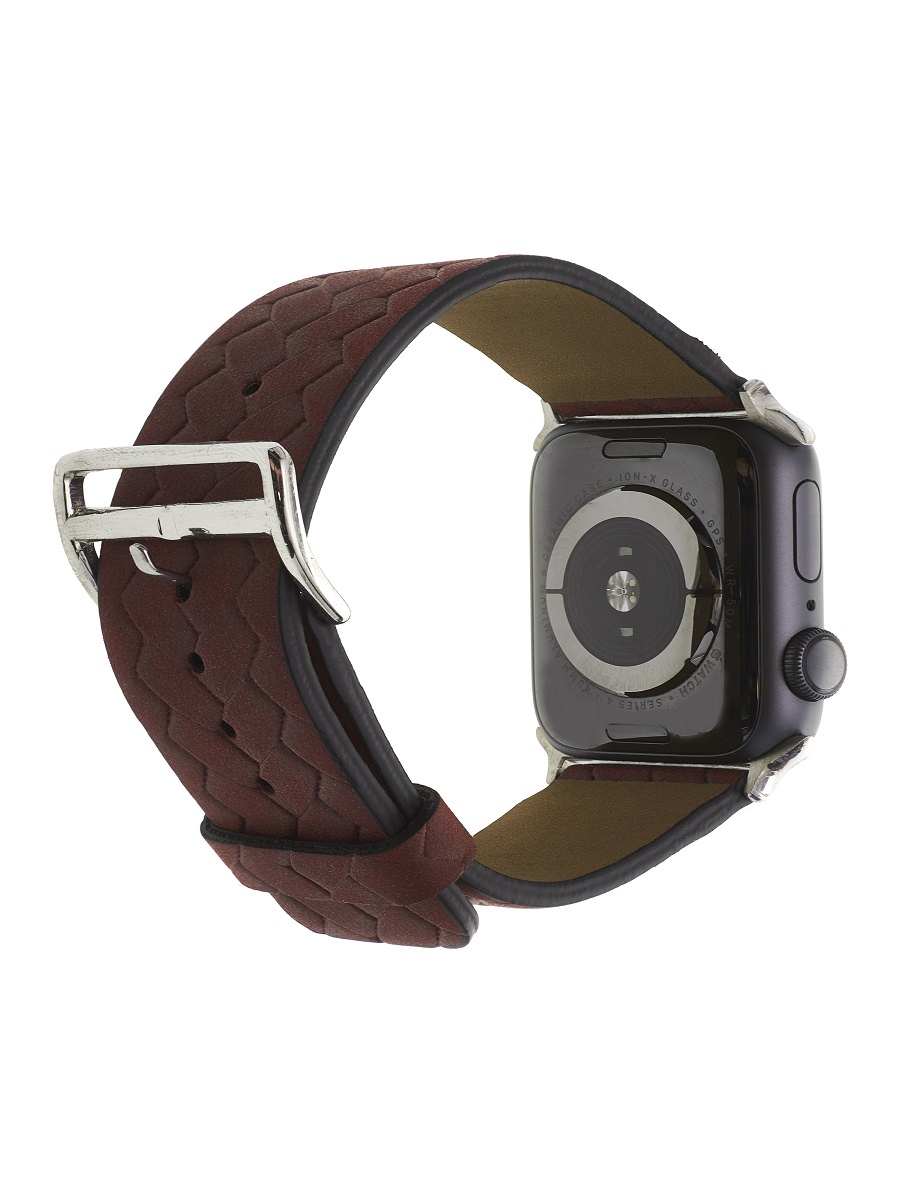 фото Ремешок для часов Apple Watch 42 мм кожа бордовый His