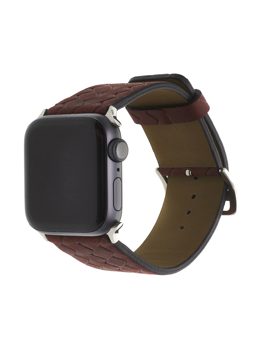 фото Ремешок для часов Apple Watch 42 мм кожа бордовый His