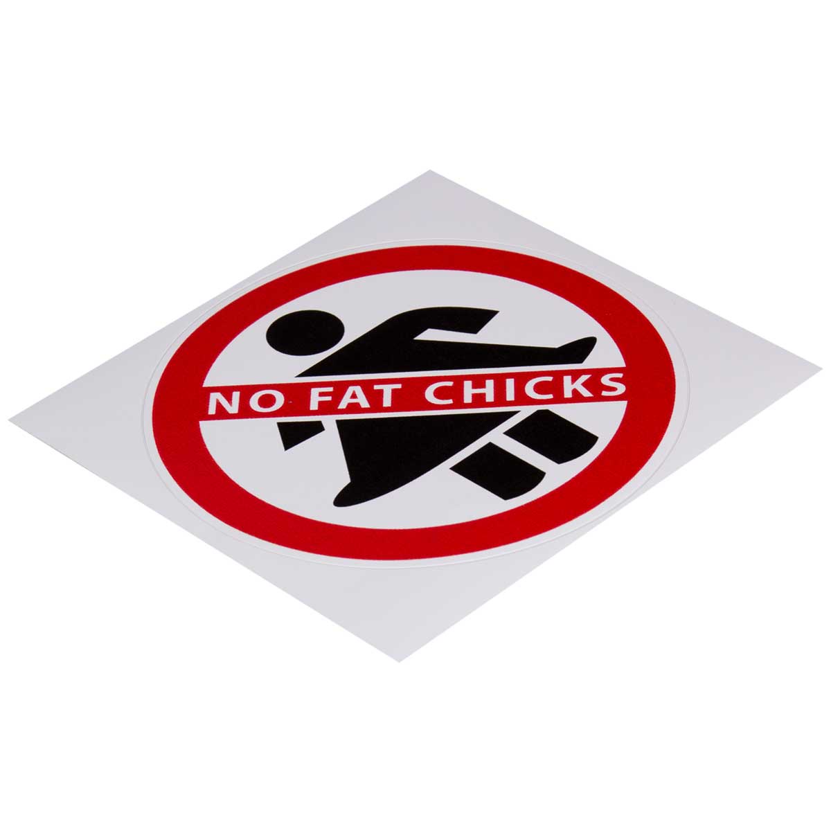 фото Наклейка на автомобиль "NO FAT CHICKS " виниловая 11х11 Vs