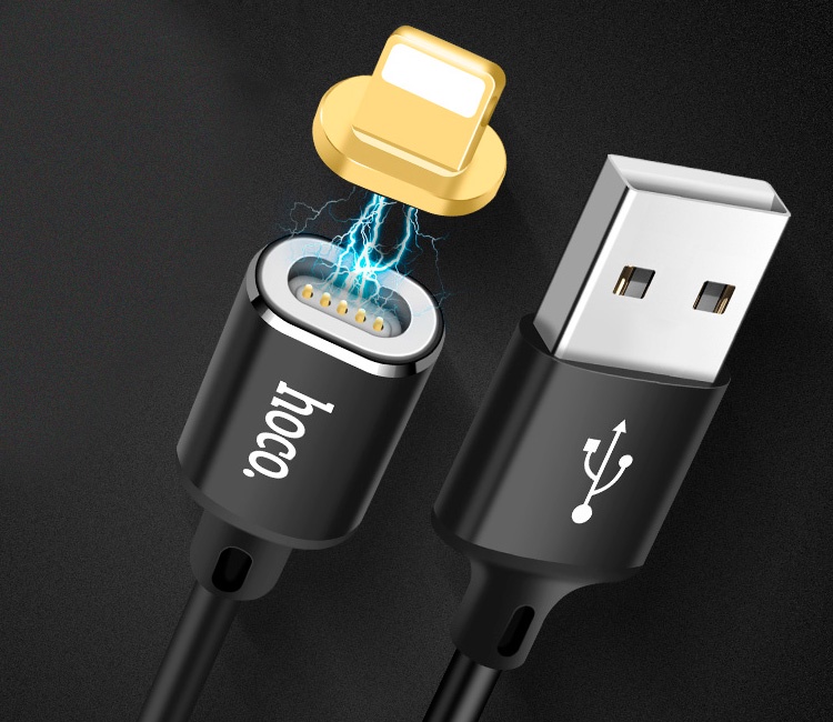 фото Магнитный кабель USB - Lightning Hoco U28 - Черный