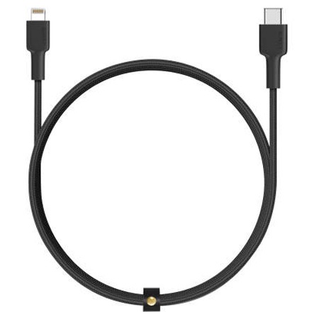 фото Кабель USB Type-C - Lightning 1.2м Aukey Braided Nylon CB-CL1 - Черный