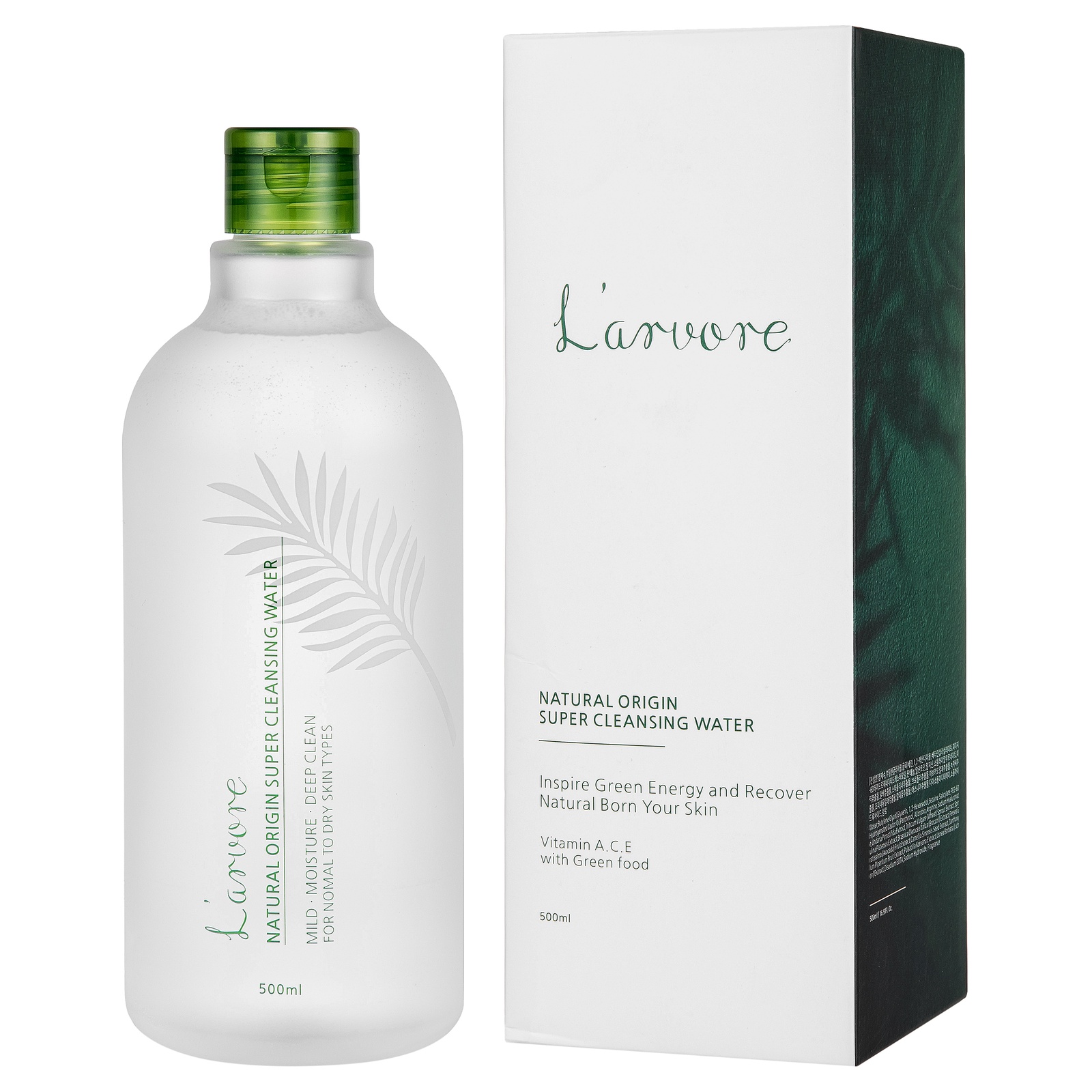 фото Мицеллярная вода L'arvore "NATURAL ORIGIN SUPER CLEANSING WATER", 500 мл.