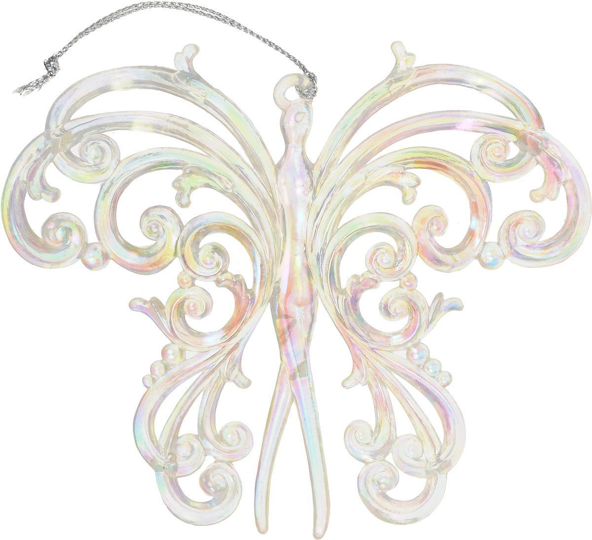 фото Подвесное украшение Magic Time Кружевная бабочка, 42052, белый, 10,8 см