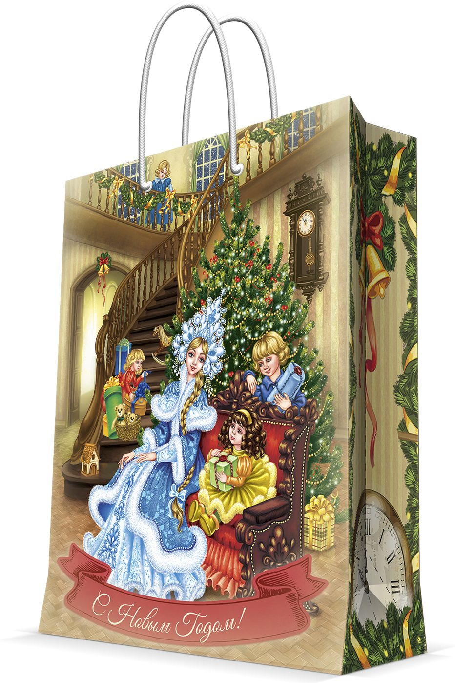 фото Пакет подарочный Magic Time Зимние сказки, 78280, разноцветный, 26 х 32,4 х 12,7 см