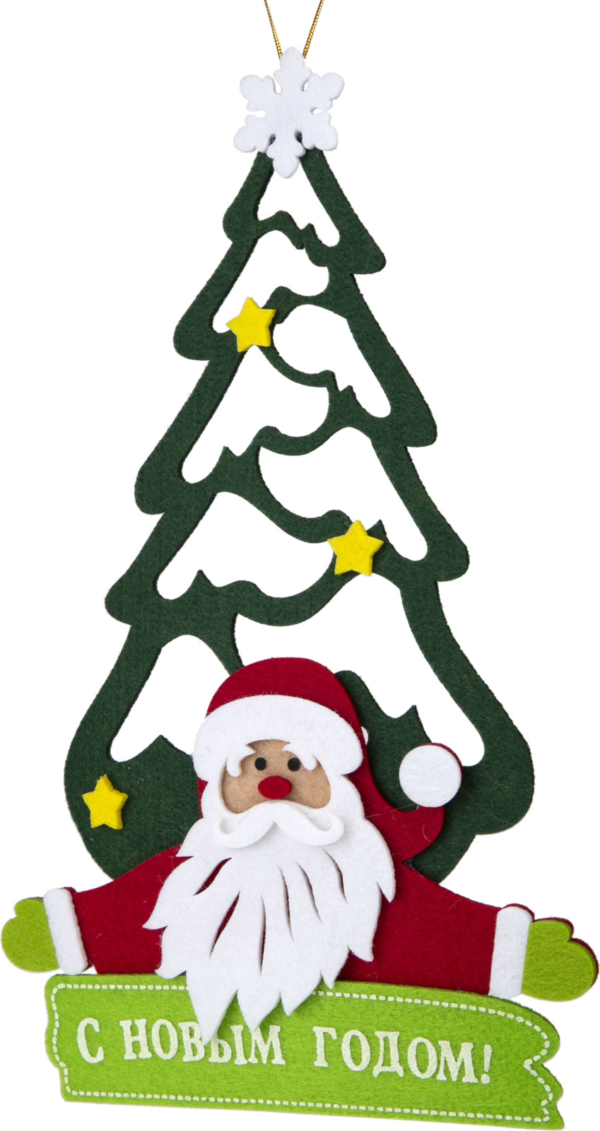 фото Подвесное украшение Magic Time Ёлка Деда Мороза, 80134, зеленый, 34 см