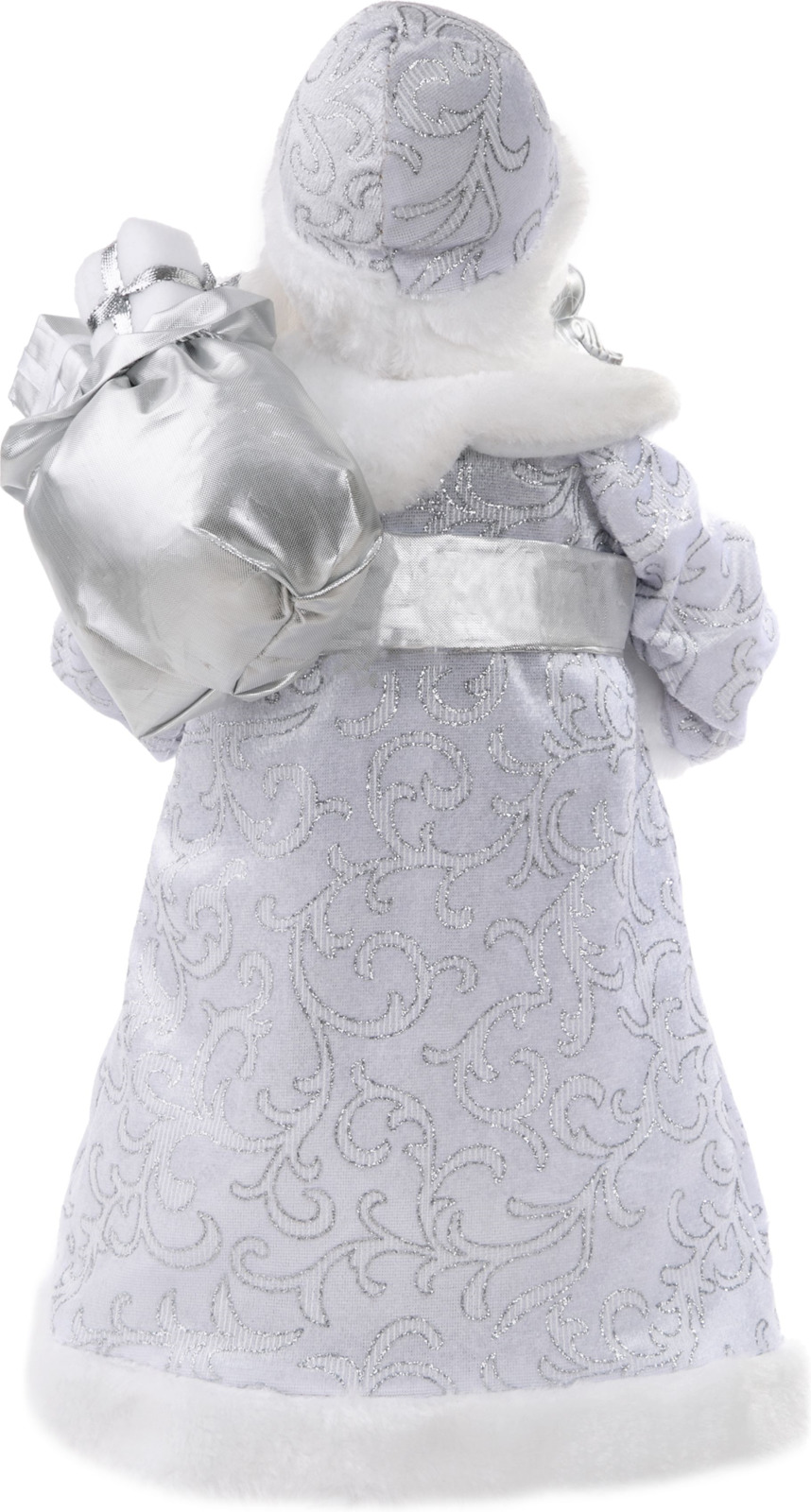фото Фигурка праздничная Magic Time Дед Мороз в серебряном костюме, 80150, серебристый, 20,5 х 12,5 х 41 см