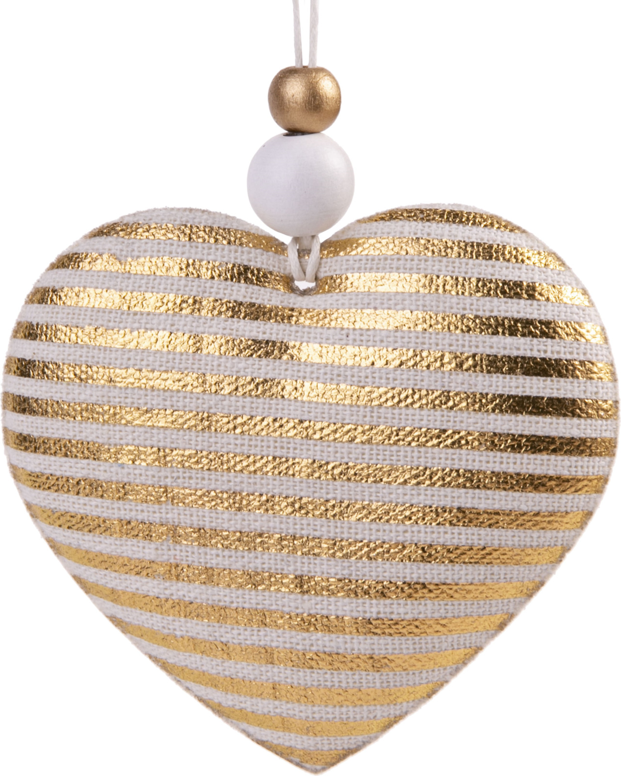 фото Подвесное украшение Magic Time Золотое сердце в полоску, 80205, золотистый, 8,5 х 1,5 х 8 см