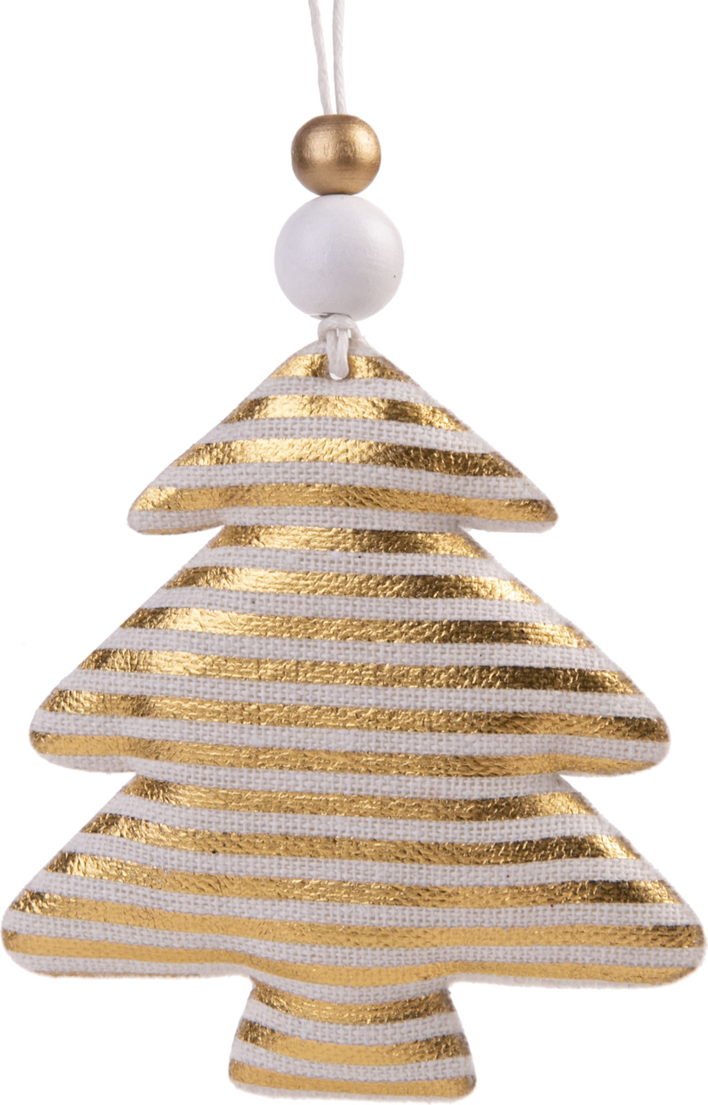 фото Подвесное украшение Magic Time Золотая елочка в полоску, 80215, золотистый, 8 х 1,5 х 9 см