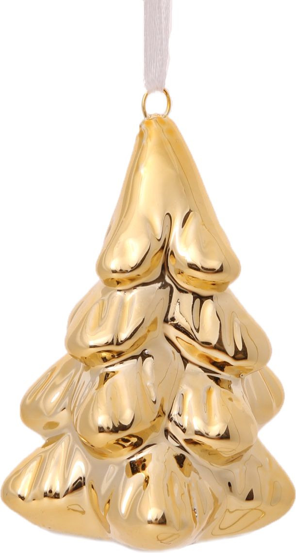 фото Подвесное украшение Magic Time Золотая елка, 80475, золотистый, 4 х 4 х 7 см