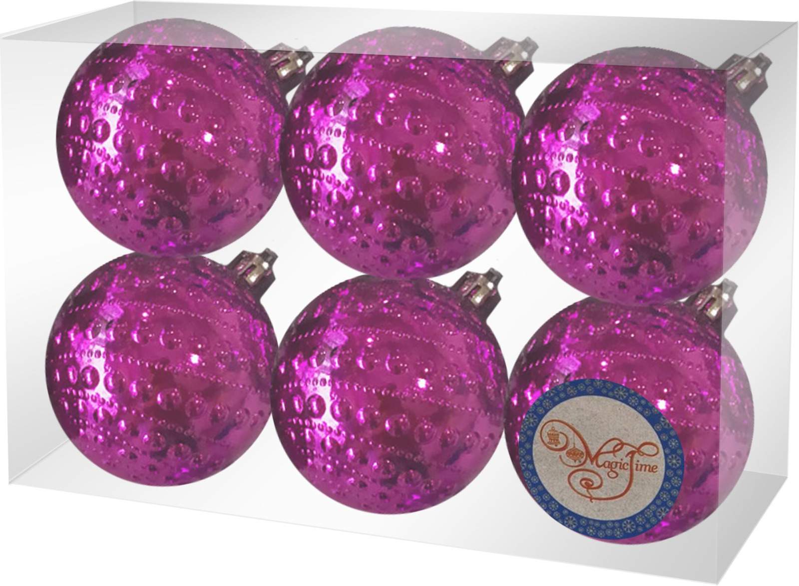 фото Подвесное украшение Magic Time Фиолетово-розовые бусинки, 80691, фиолетовый, 6 шт