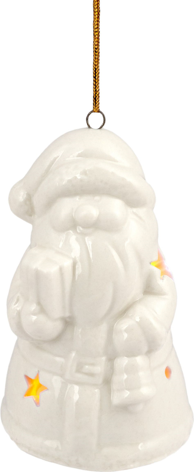 фото Подвесное украшение Magic Time Дедушка Мороз, со светодиодной подсветкой, 80883, белый, 5 х 5,5 х 8,5 см