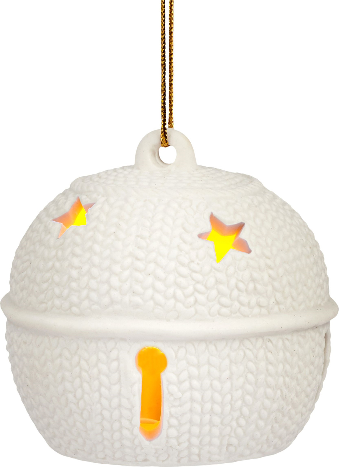 фото Елочная игрушка Magic Time Шар со звездами, со светодиодной подсветкой, 80892, белый, 7 х 7 х 7 см