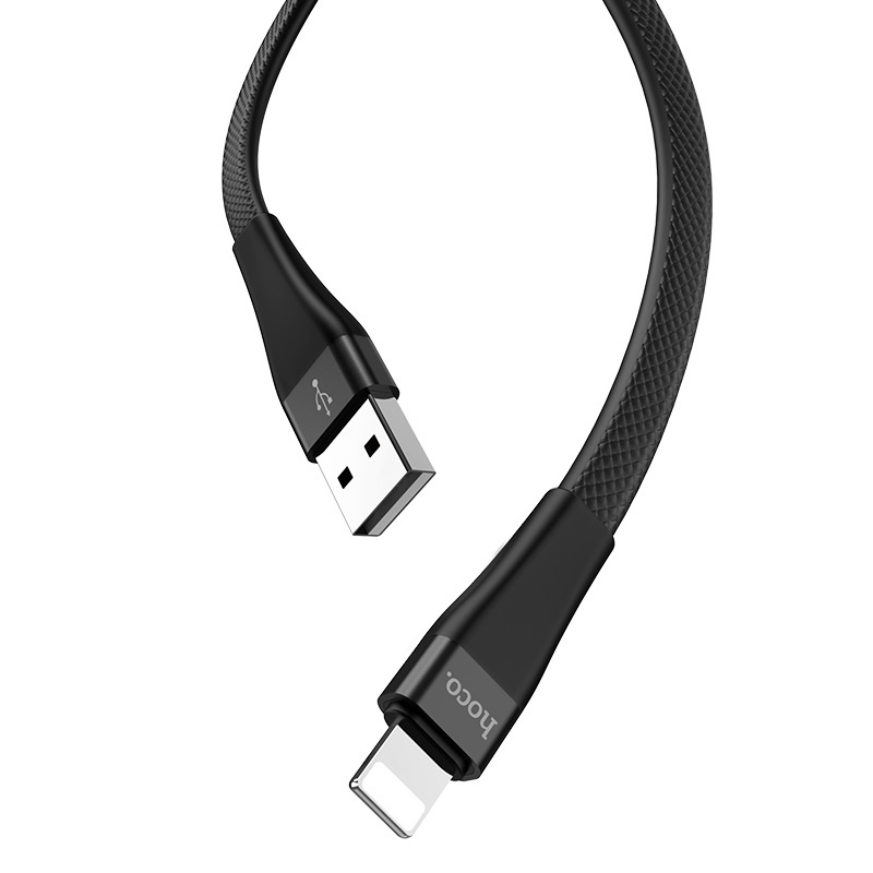 фото Кабель Apple Lightning-USB HOCO S4 с LED-дисплеем, 2.4A, чёрный