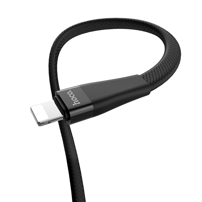 фото Кабель Apple Lightning-USB HOCO S4 с LED-дисплеем, 2.4A, чёрный