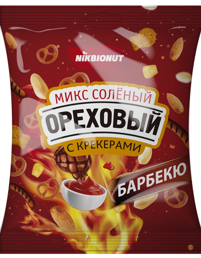 фото Микс ореховый с крекерами Барбекю Nikbionut