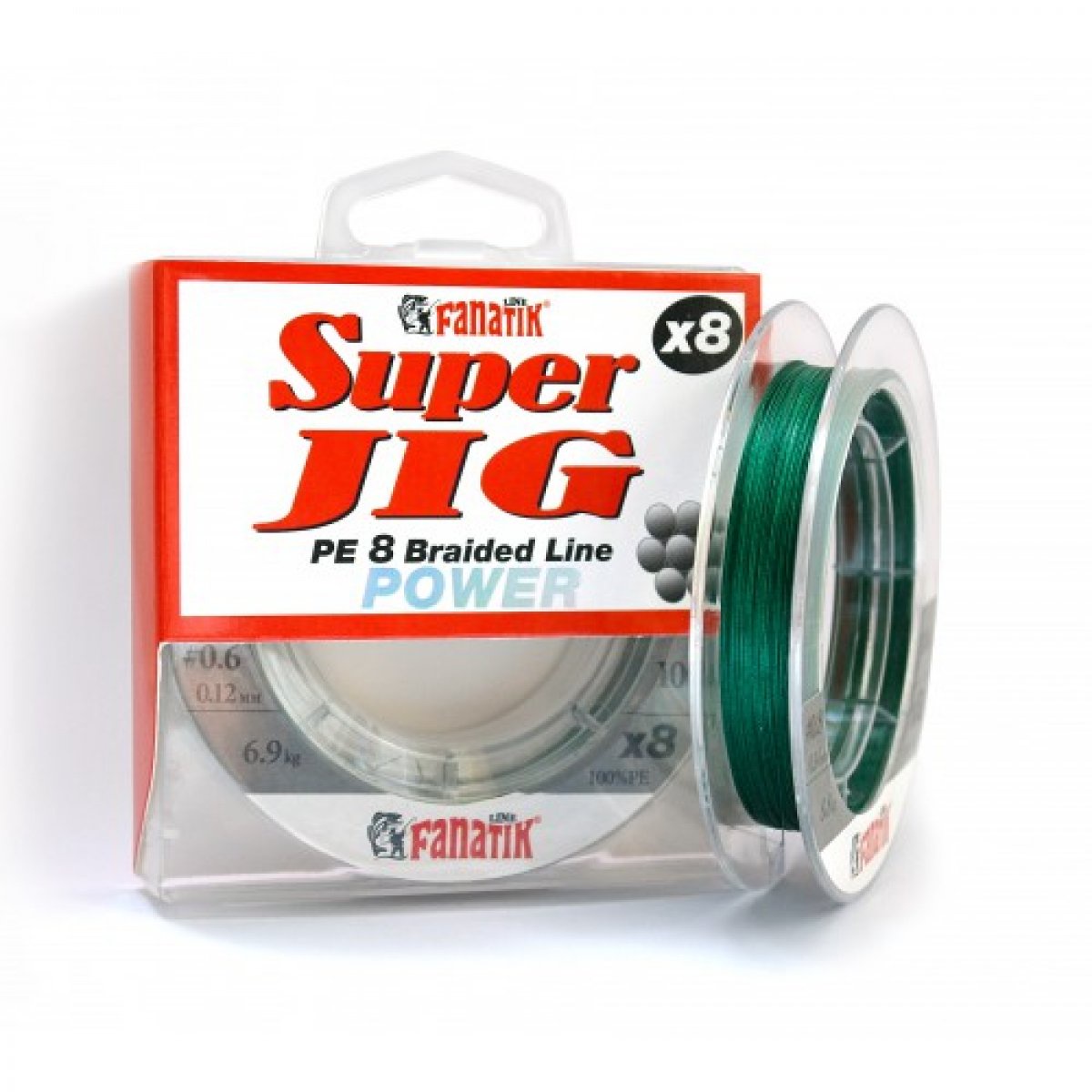 фото Шнур FANATIK Super Jig PE X8 100 м. 0.18мм. green