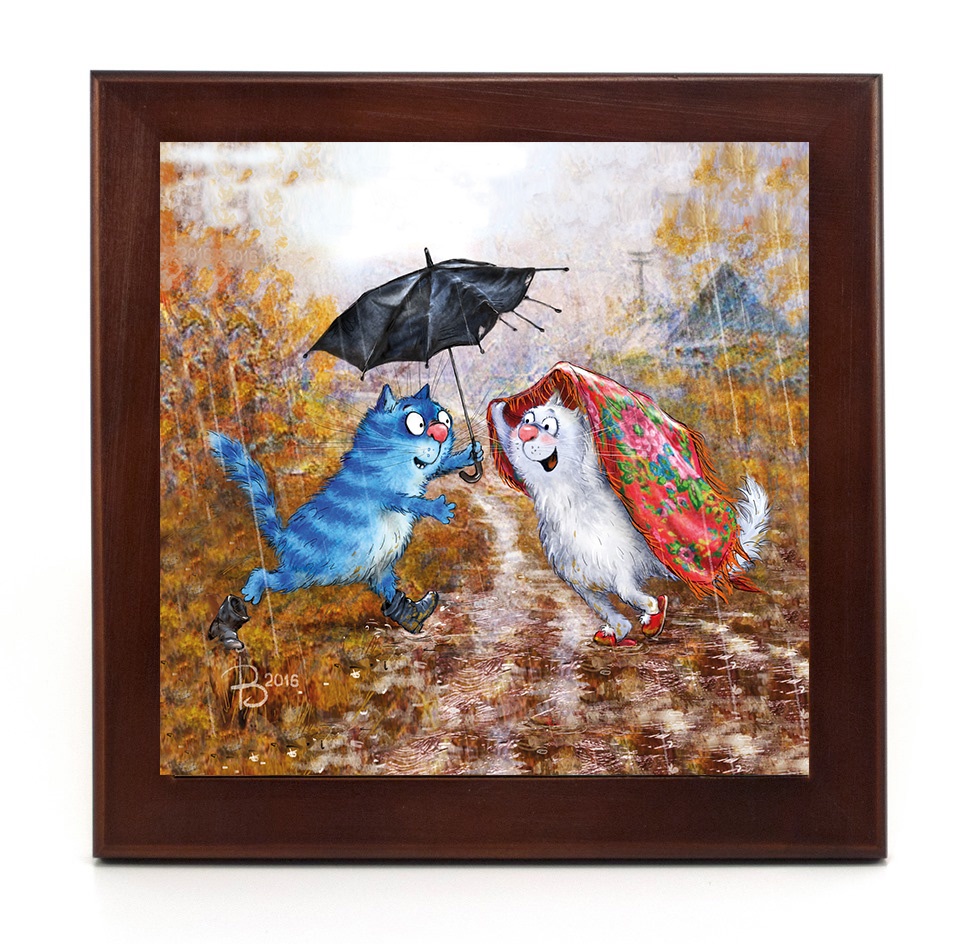 фото Картина на керамике "Ты, я и зонтик" Дивный дом