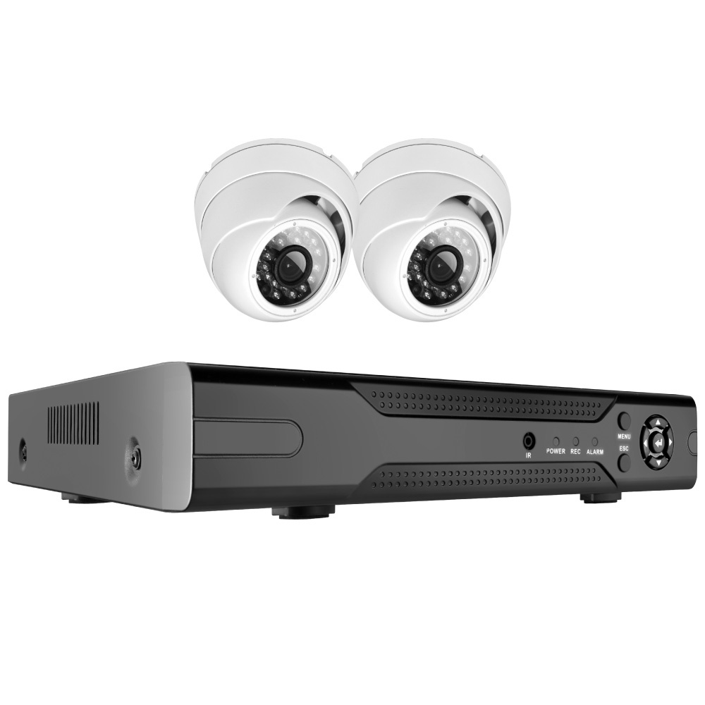 фото Комплект HK-424D,4ch, 1080N, HDMI,2купол кам 2.0Mp, IR20м Ginzzu