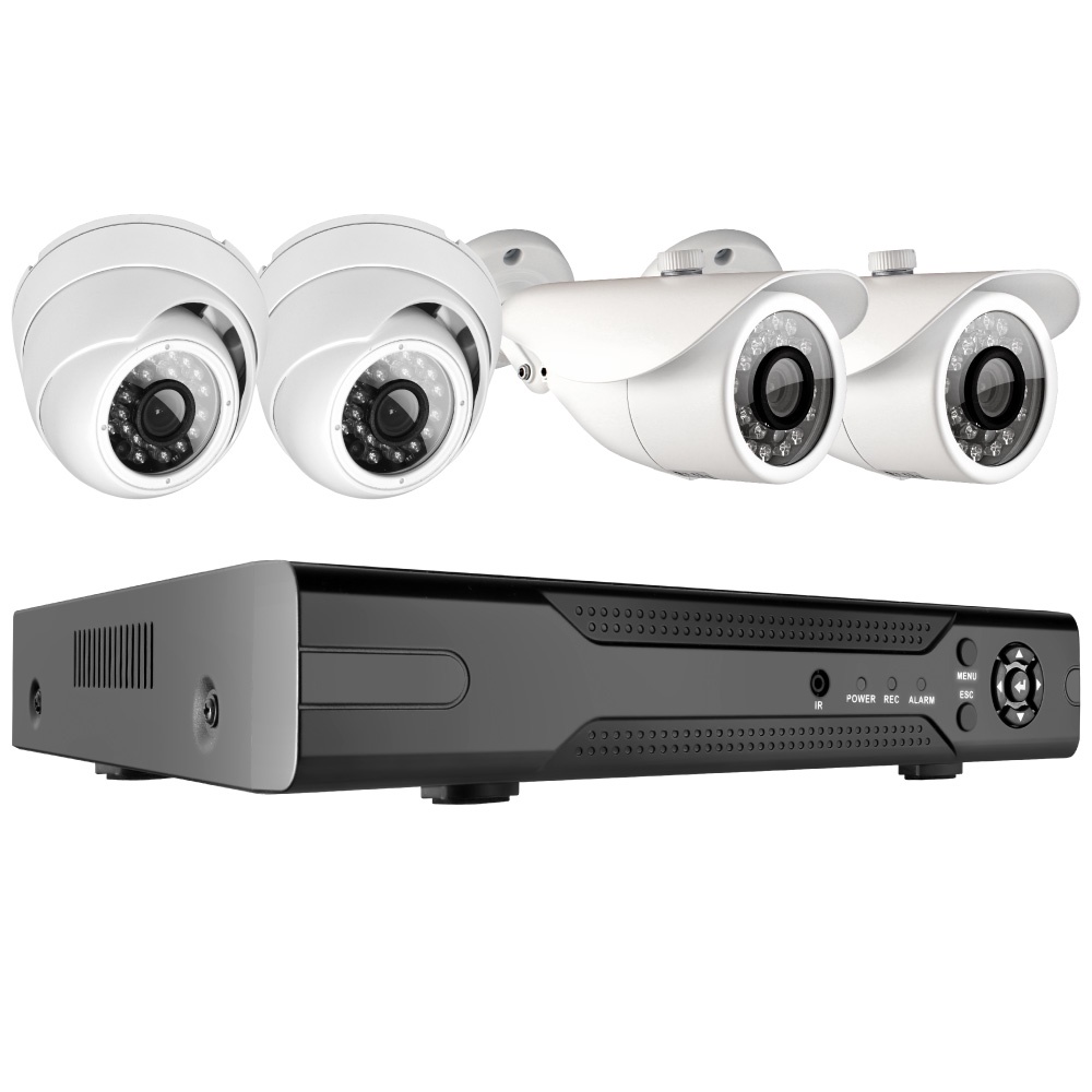 фото Комплект HK-442D,4ch, 1080N, HDMI,2ул+2куп кам 2.0Mp, IR20м Ginzzu