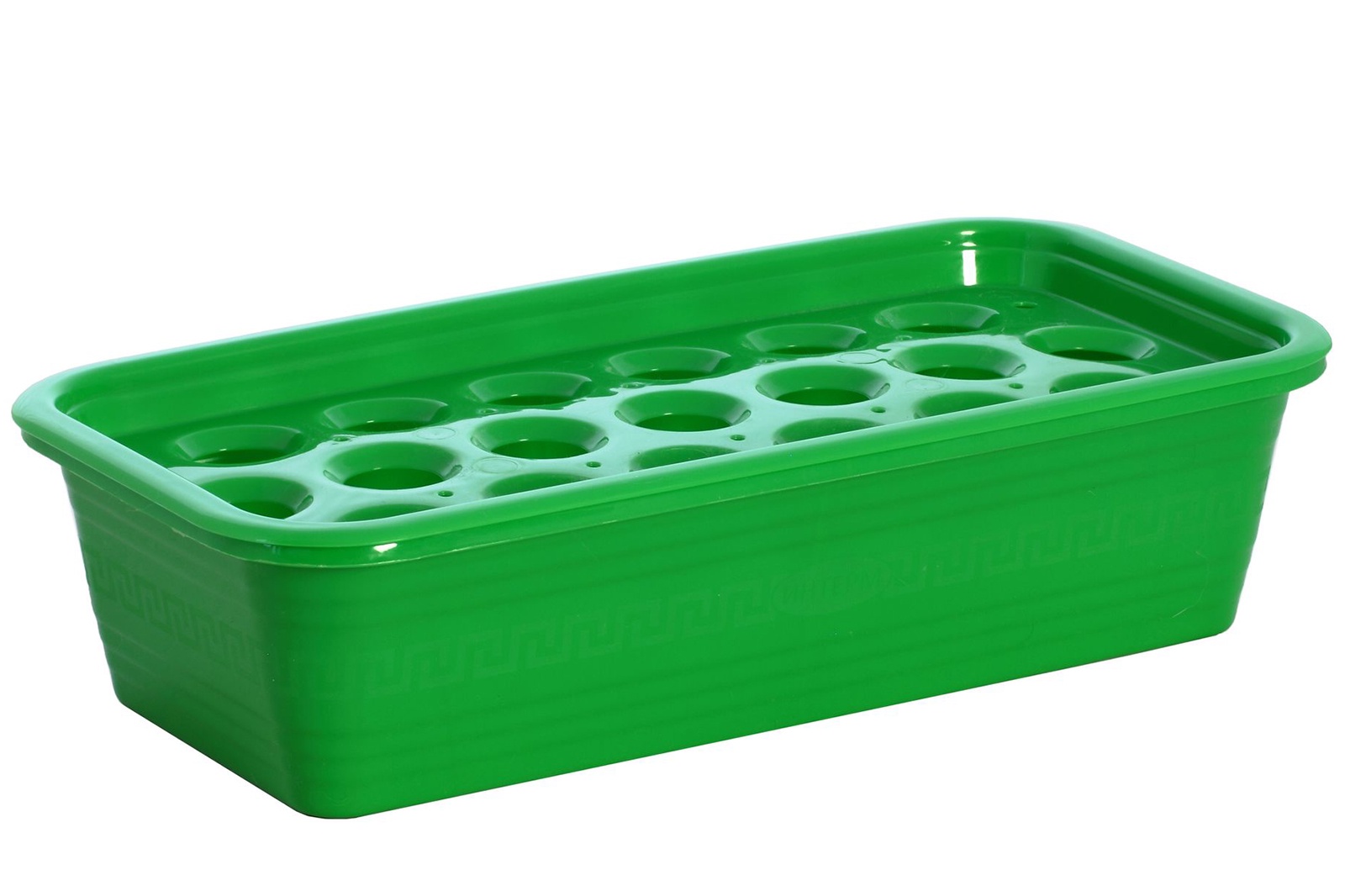 фото Ящик с лотком для выращивания лука 19 ячеек Интерм зеленый