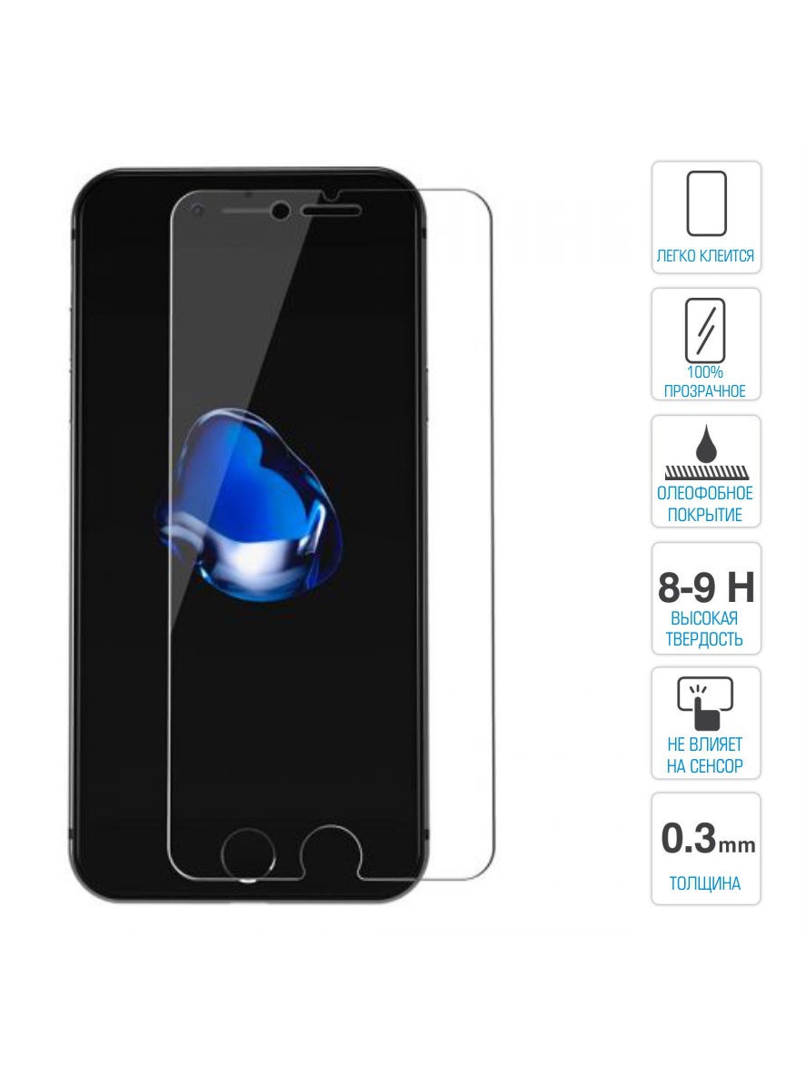 фото Защитное стекло Nuobi 0.3mm 9H для iPhone 7/8 Plus (Анти-отпечаток)