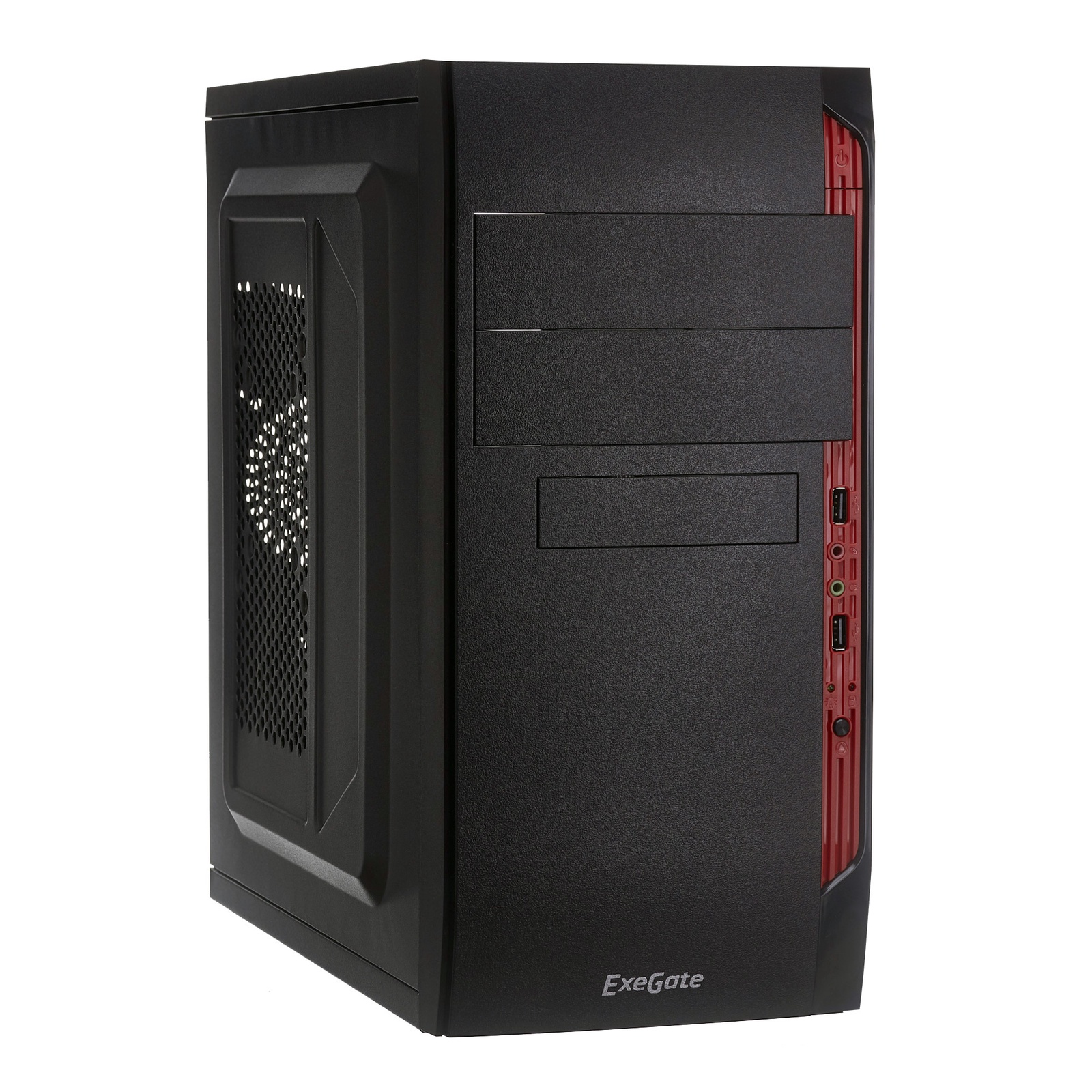 фото Компьютерный корпус Minitower Exegate QA-410 с БП XP450W, mATX, 2xUSB, Audio