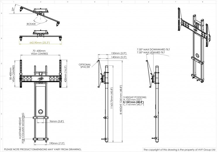 фото Стойка под телевизор AVF FS125BURXB + FL602