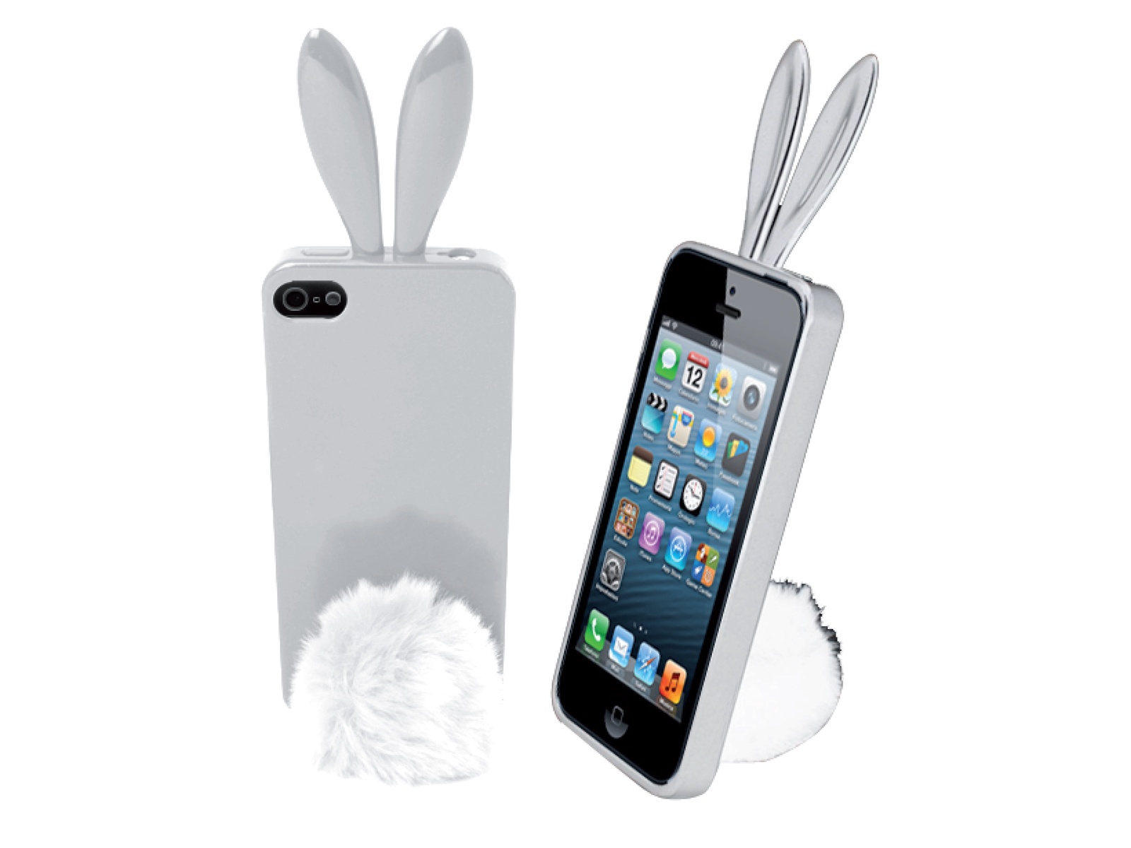 фото Чехол SBS для iPhone 5 (ушки и хвостик, белый)