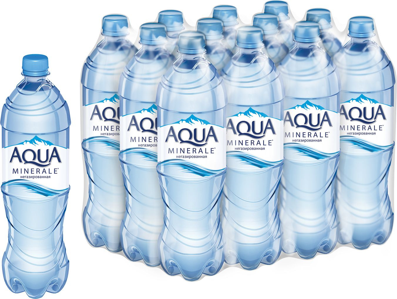 Aqua Minerale вода питьевая негазированная, 12 штук по 1 л