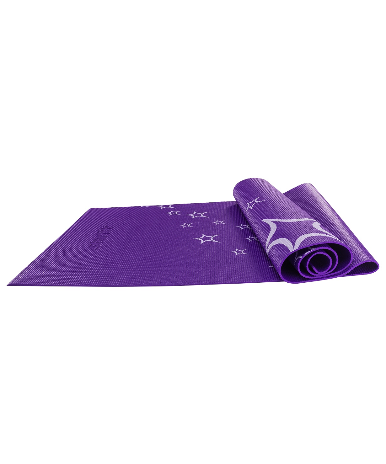фото Коврик для йоги STARFIT FM-102 PVC 173x61x0,4 см, с рисунком, фиолетовый