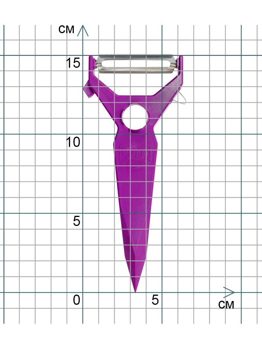 фото Овощечистка-декоратор 5 в 1, Borner (Германия), цвет: сиреневый