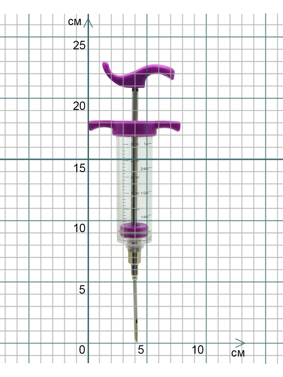 фото Шприц-инжектор кулинарный Borner (Германия), для маринада и специй, цвет: сиреневый